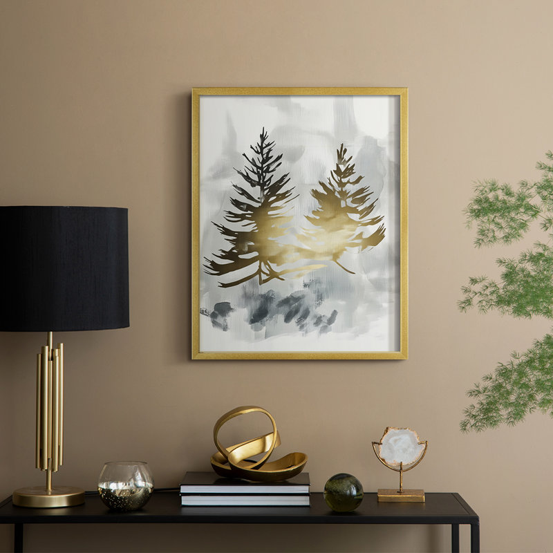 Reproduction encadrée - bois massif, H 30 po x l 24 po, Doré