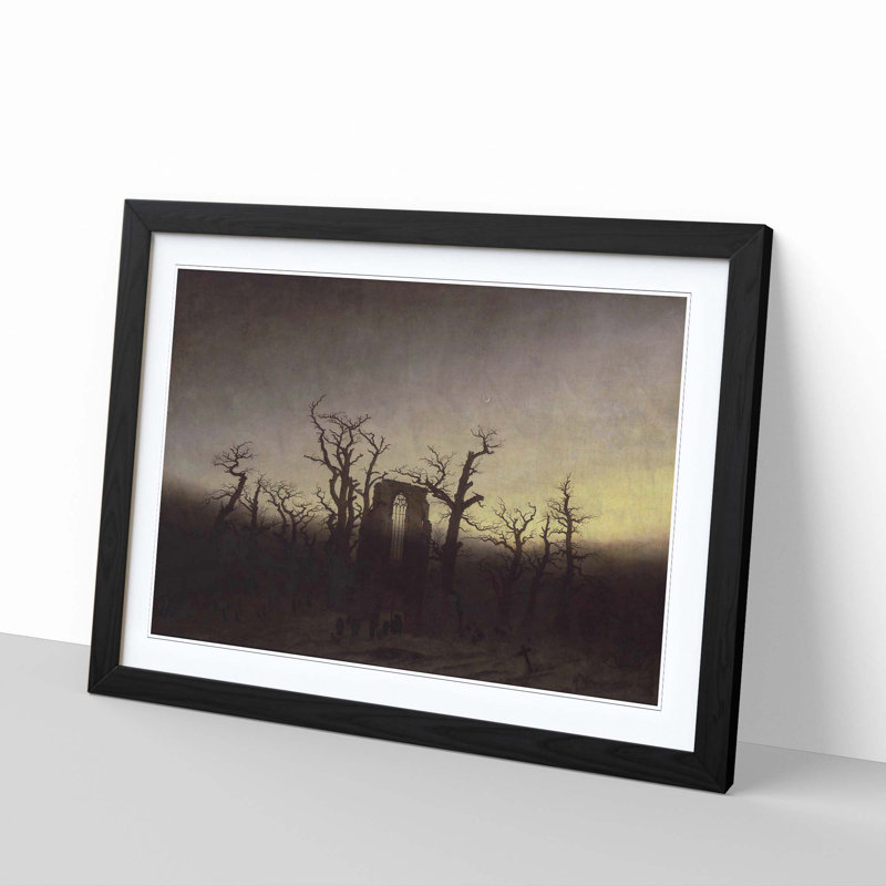 Friedrich Caspar David - Single Picture Frame Painting, Black
