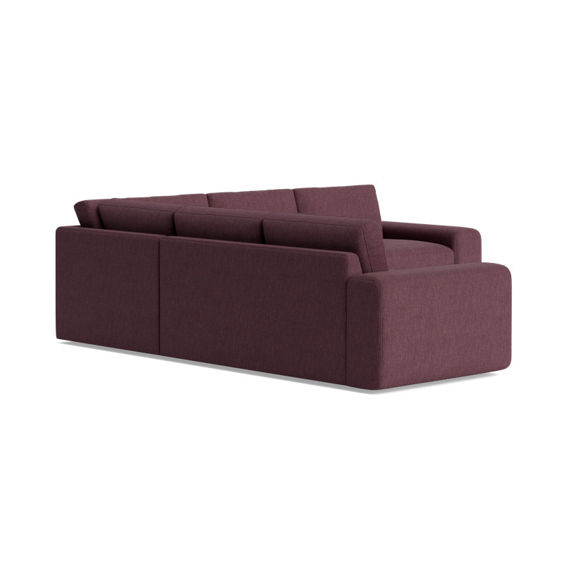 The OG Sectional, Performance Weave - Aubergine, Right Hand Facing
