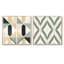 Cyrena - Ensemble de 2 collages carrés à formes abstraites-101845739-101845740