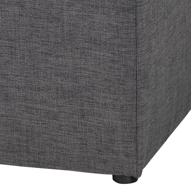 Repose-pieds moderne et contemporain Charea, Gris foncé