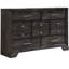 Commode en bois avec tiroirs en bois foncé 1Pc