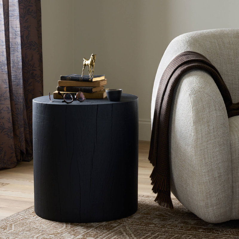 Layo End Table-Black Resin