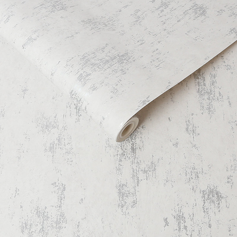 Fresco White/Silver Distressed Texture Wallpaper