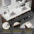 Vanities Modern Walnut Double Sink