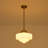 1-Light Schoolhouse Textured Drum Glass Pendant Light