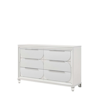 Tarian Pearl White Finish Dresser