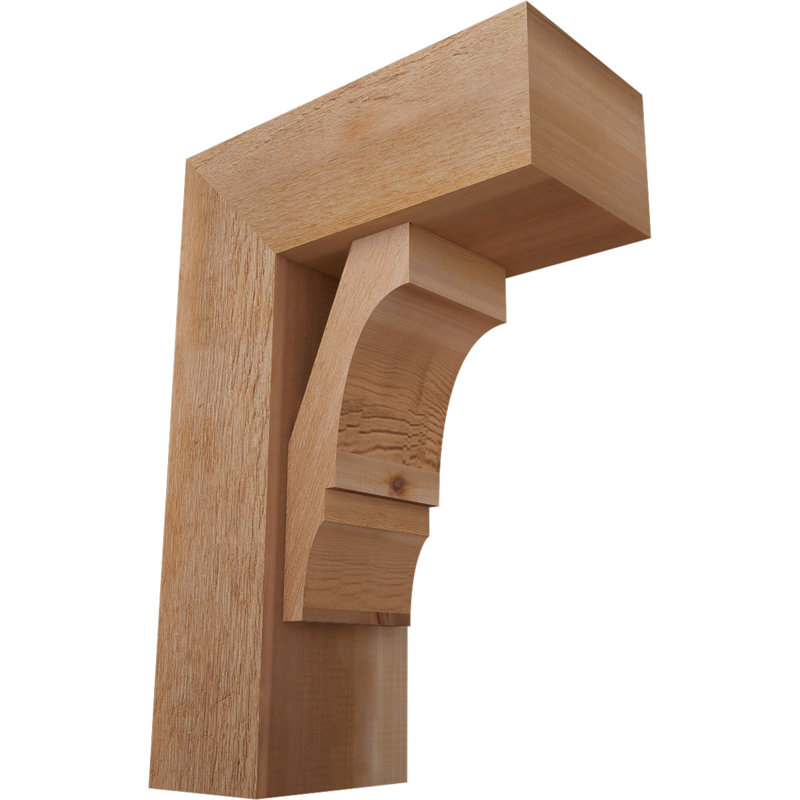 Support de bloc Balboa avec entretoise décalée, 26 x 18, Cèdre rouge occidental de l 8 po (scié brut)
