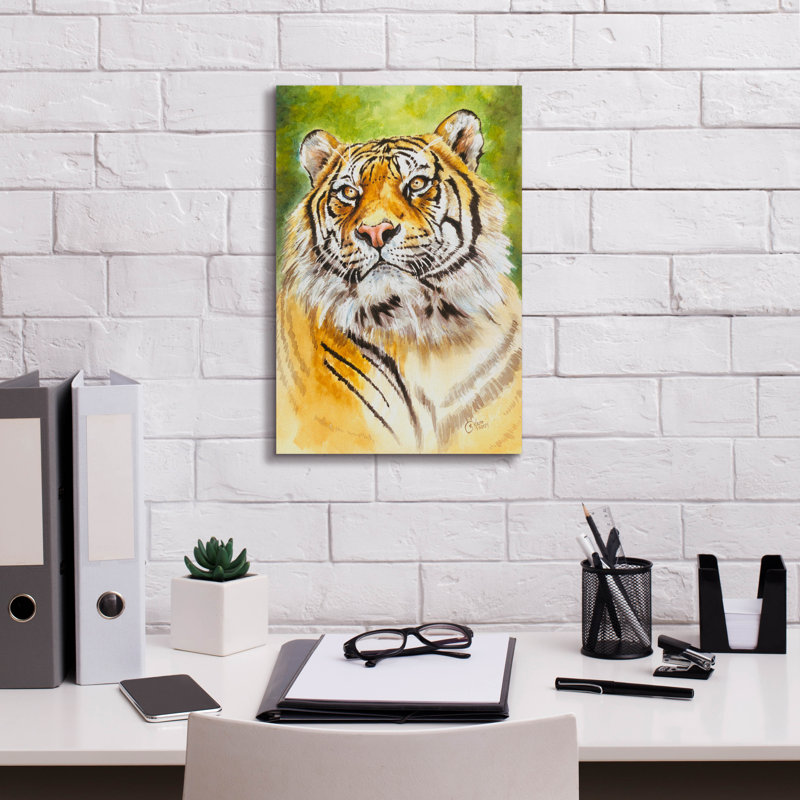 'Sumatran Tiger' by Barbara Keith, Canvas Wall Art, 18" H x 12" W x 0.75" D