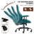 Diamond Quilted PU Leather Office Chair with Premium Durable Construction, Slient Wheels, Easy Assembly, Green-677448572