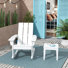 Chaise berçante et table d'extérieur en plastique PEHD Joubert