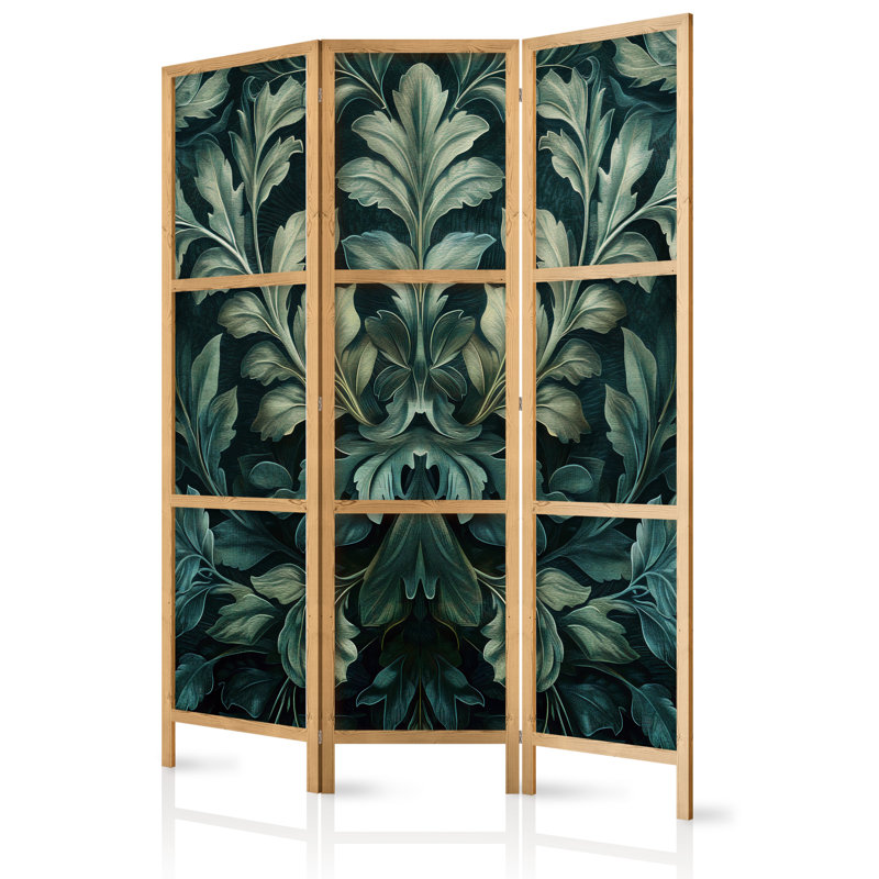 171cm H Solid Wood Folding Room Divider, 171cm H x 135cm W x 1.2cm D, 3
