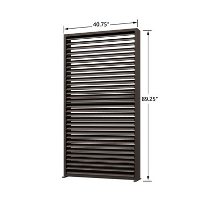 Volet mauve à fixation murale en aluminium pour pergola à persiennes, bronze