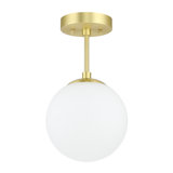 Andren Flush Light 1 Light Semi Flush Mount Ceiling Light, Globe Ceiling Light