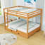 Lit superposé au-dessus de grand lit en bois avec lit gigogne simple TG-335200706