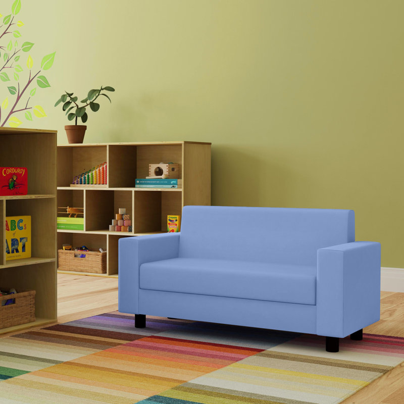 SoftScape Inspired Playtime Kids Classic Sofa, Light Blue
