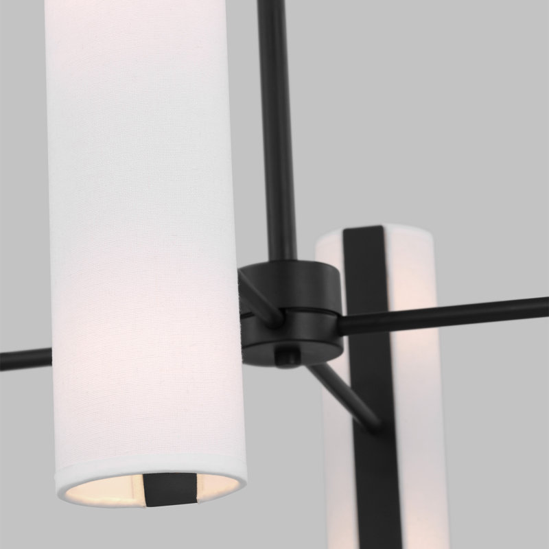 Capalino 8-Light Chandelier, Midnight Black, 19.625" H x 30" W x 30" D
