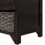 Storage Bench With Removable Basket And 2 Drawers, Fully Assembled Shoe Bench With Removable Cushion-899740265
