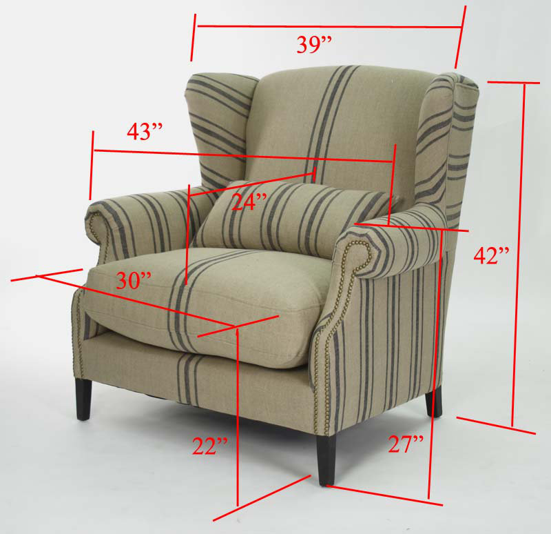 Leon Linen Wingback Chair