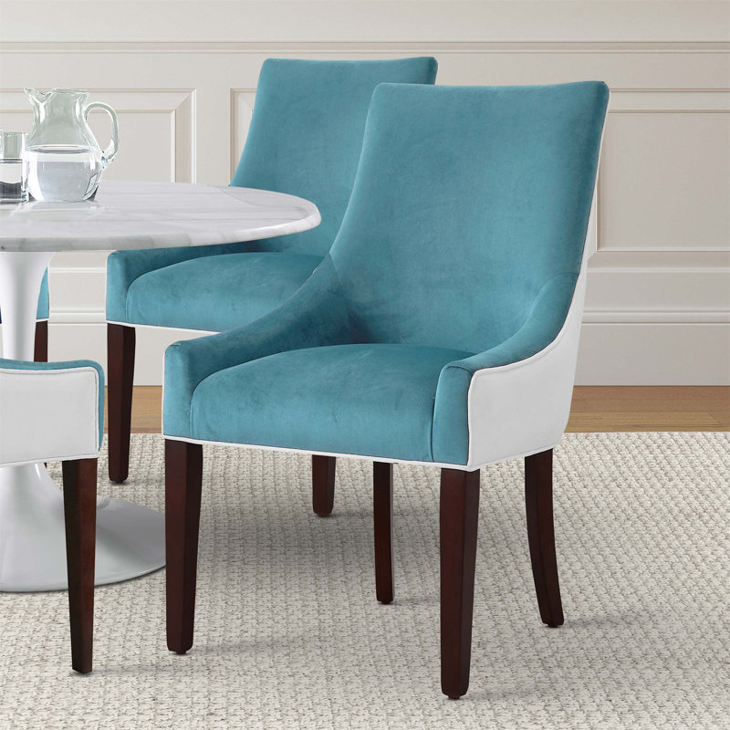 Chaise d'appoint en cuir, Bleu