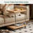 Solid Wood End Table with Wheels-840988994-840989117