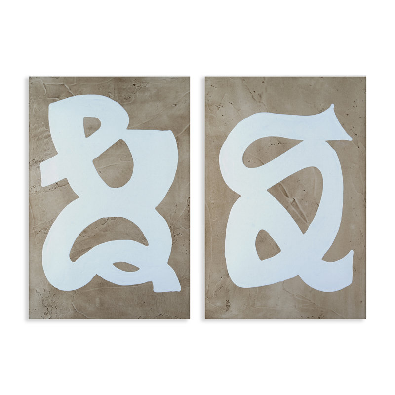 "Abstract Squiggle Line", ensemble de 2 toiles murales par Vanna Lam, H 48 po x l 32 po