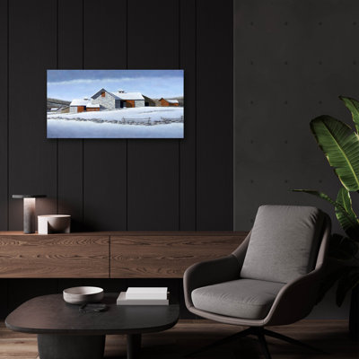  «Winter Whites» par Michael Fratrich, art mural en verre acrylique, 24 po x 12 po