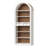 73" Arched Bookshelf  with Drawers and Open Display Shelves, 6-Tier Farmhouse Bookcase with Adjustable Shelf-211314373