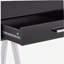 Bureau d'écriture noir ultrabrillant et chrome avec port USB-43837815