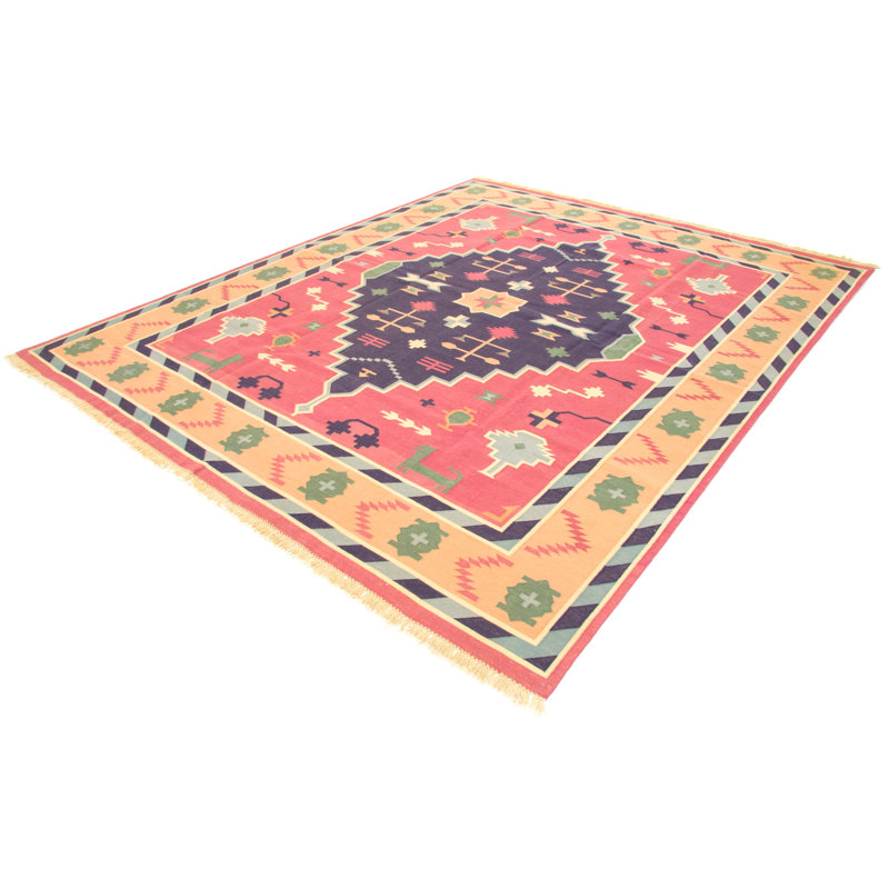 Geometric Wool Hand Woven 240cm X 300cm Area Rug