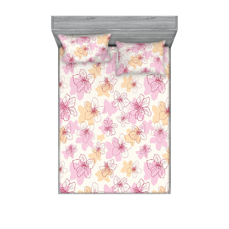 Drap-housse et taie décorative Ambesonne, Ensemble de draps très grand californien avec 2 t