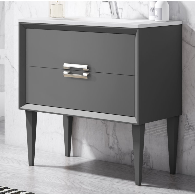 Ensemble de meuble-lavabo simple 32 po Zak, Gris