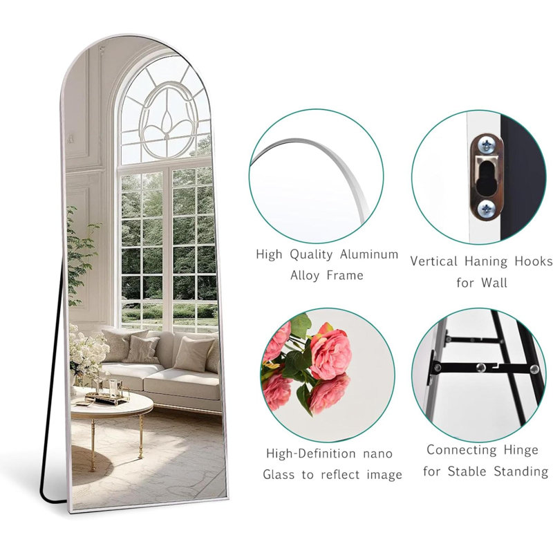 Miroir Coggon, Blanc, 64 po x 21 po