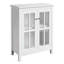  Buffet 31,5 "avec tablette intérieure et portes en verre Lavish Home (blanc)