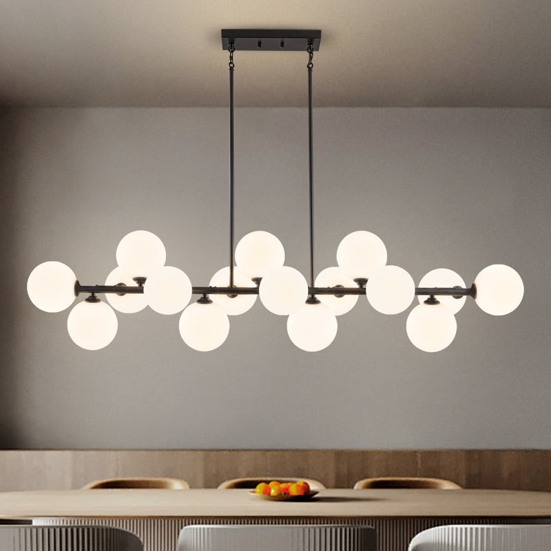 Lustre linéaire spoutnik moderne à 16 lumières Maeva