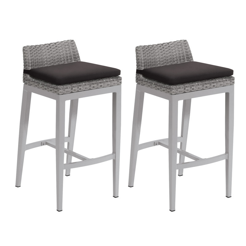 Argento Outdoor Bar Stool, Jet Black