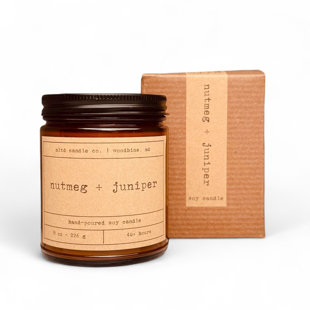 Nutmeg + Juniper Scented Soy Candle