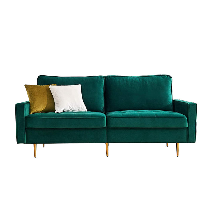 Fabric 31.5'' Reception Loveseat, Green