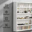 Vitrine murale à 5 niveaux avec portes en verre et tablettes réglables pour objets de collection et décor-42189771