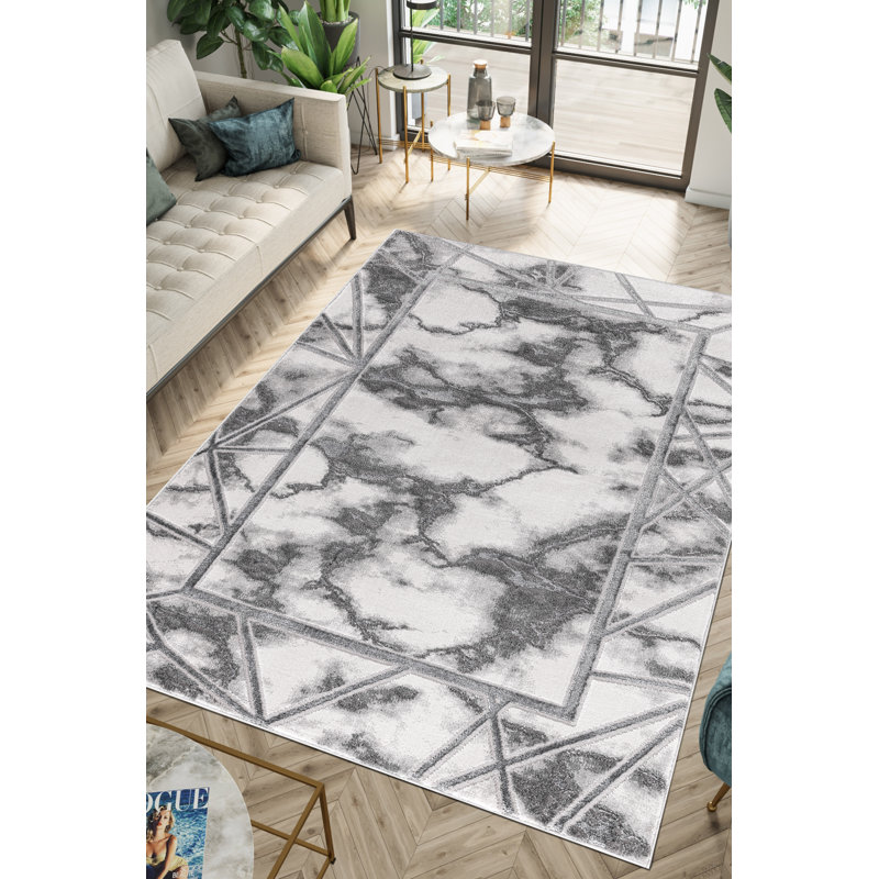 Abstract Area Rug, Rectangle 60 x 110 cm