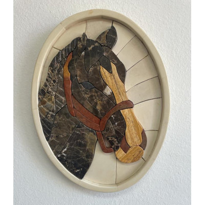 Décoration murale cheval brun