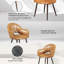 Olivas Mid-Century Modern Faux Leather Dining Chairs with Arms, Upholstered Kitchen & Dining Room Chairs
