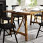 Table de salle à manger de style campagnard en bois massif de qualité commerciale-1637360841