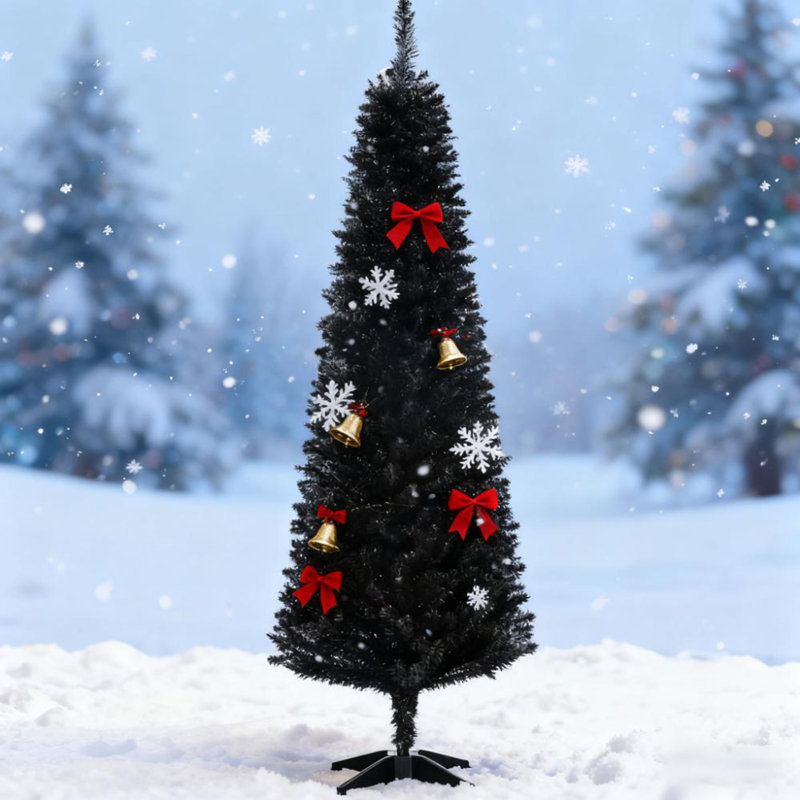 Arbre de Noël artificiel, H 5,9 pi, Vert