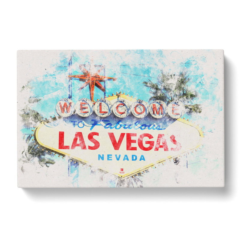 The Welcome To Las Vegas Sign - Wrapped Canvas Print, 35cm H x 50cm W x 3cm D