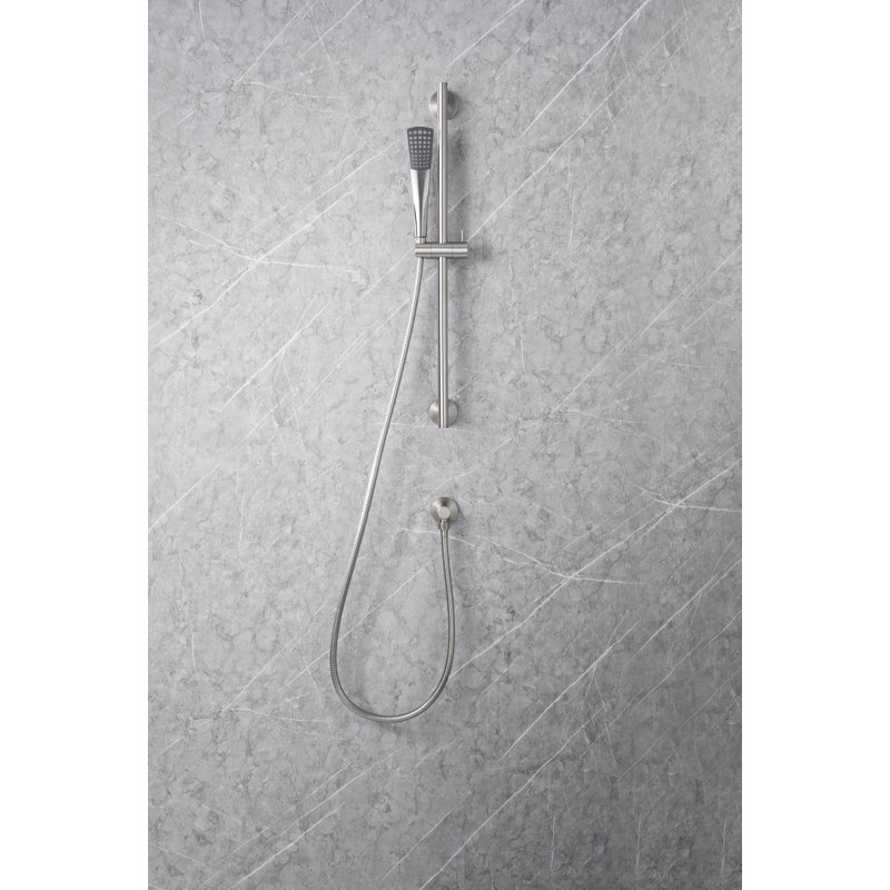 Twist Collection 24" Slide Bar Handheld Shower Head Set with 60" Flexible Hose - Brushed Nickel, Brushed Nickel