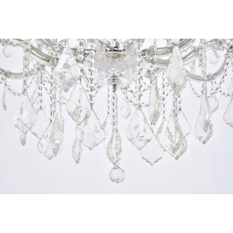 Lustre étagé de style bougie à 36 lumières Stockard, Coupe royale, Chrome