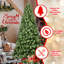 Arbre de Noël 9 pi en PVC pré-éclairé avec 650 lumières UL, embouts 1930, fil mémoire dépliable automatiquement, assemblage facile avec support en métal stable - arbre de Noël artificiel complet
