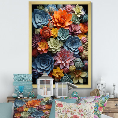 «Sutera Colorful Succulents Natures Resilience», reproduction sur toile