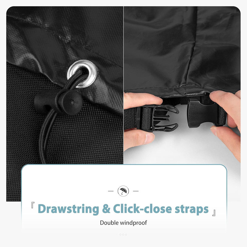 Housse imperméable imperméable pour foyer d'extérieur pour terrasse d'extérieur Dia 50 po x H 24 po